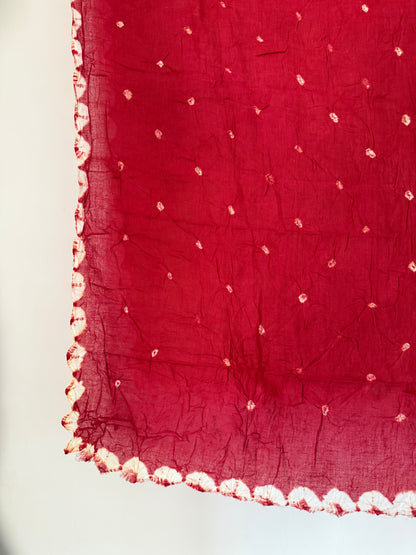 Red Bandhani Dupatta