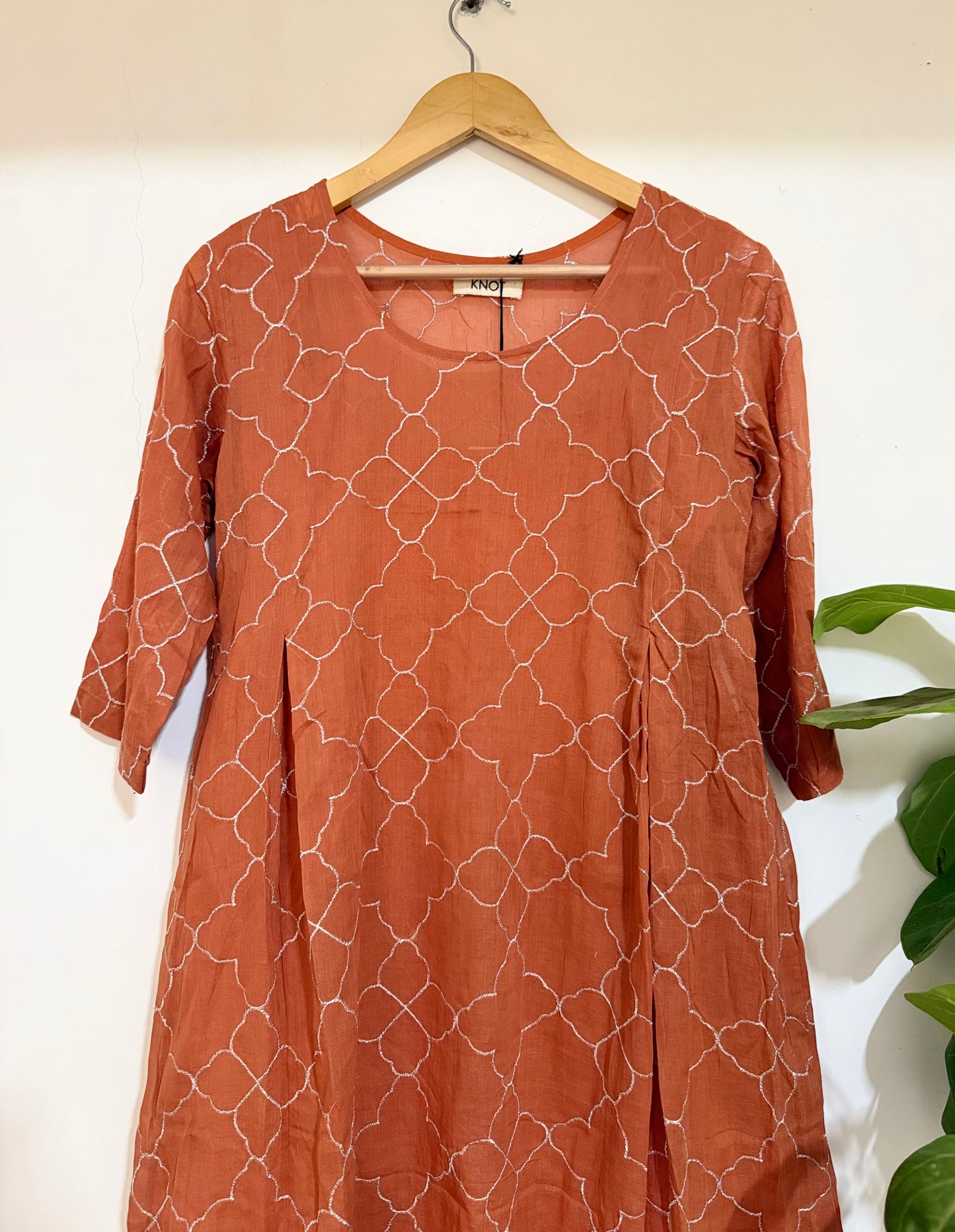 Rust Zari Kurta