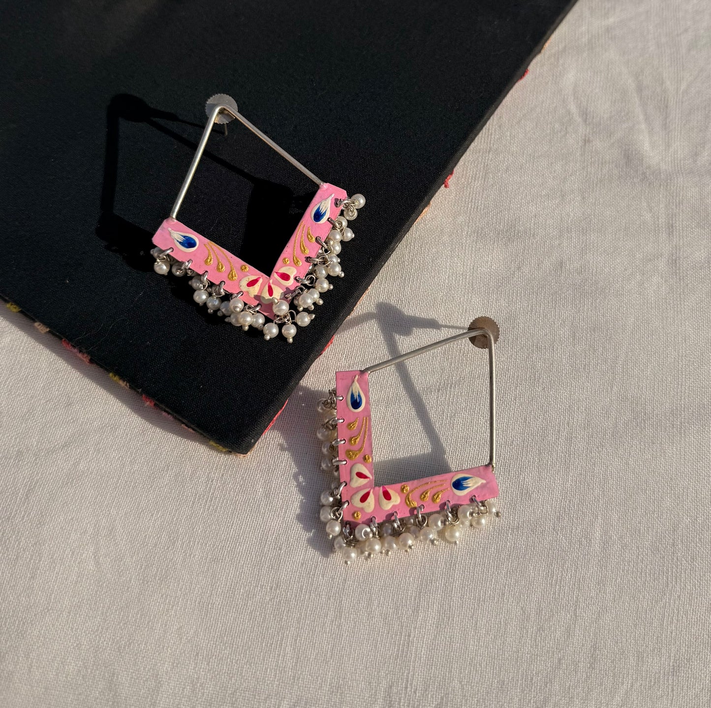 Blush Painted Earrings