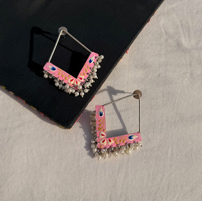 Blush Painted Earrings