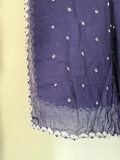 Grey Bandhani Dupatta