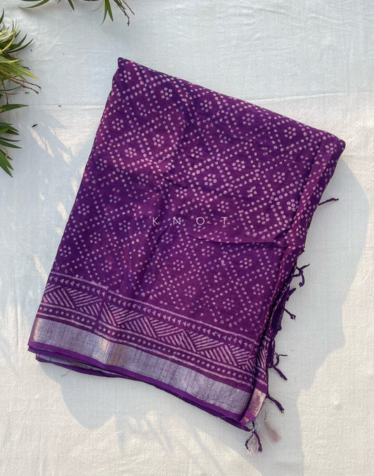 Purple Brick Saree