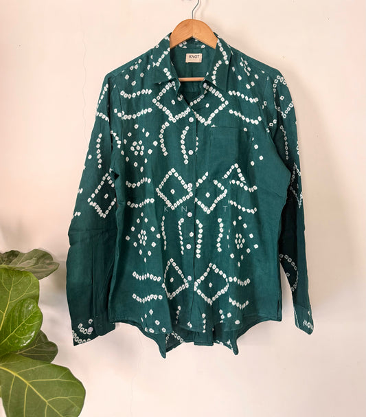 Emerald Bandhani Shirt