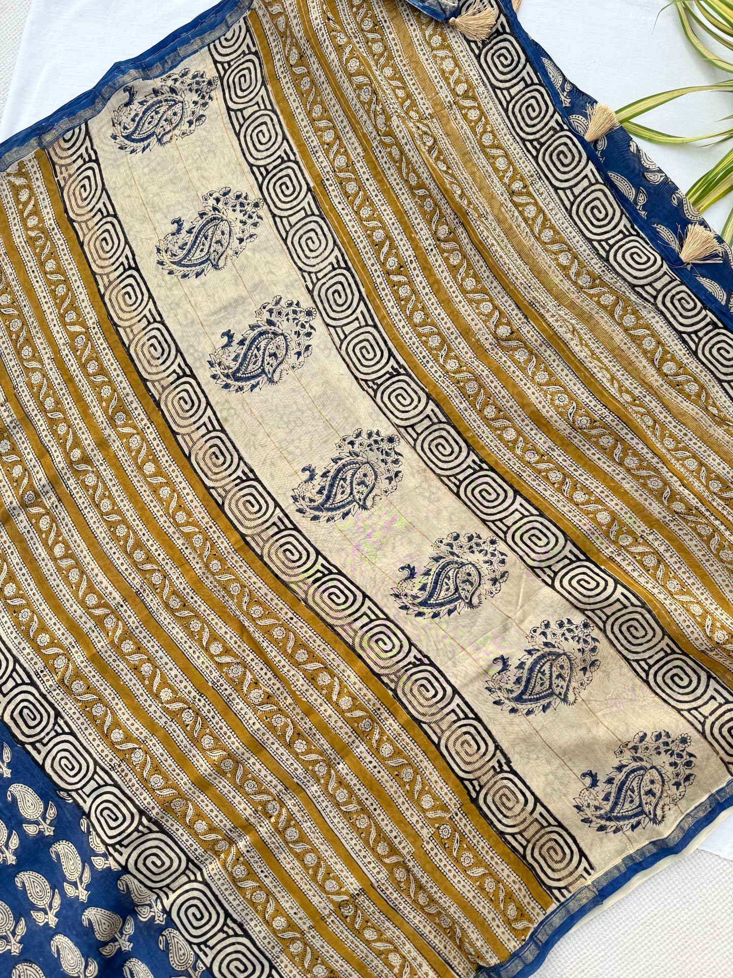 Carbon Paisley saree