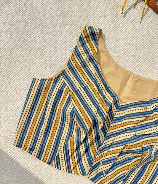 Ajrakh Stripe Blouse
