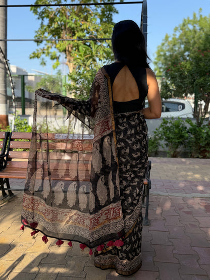 Black Bird Saree