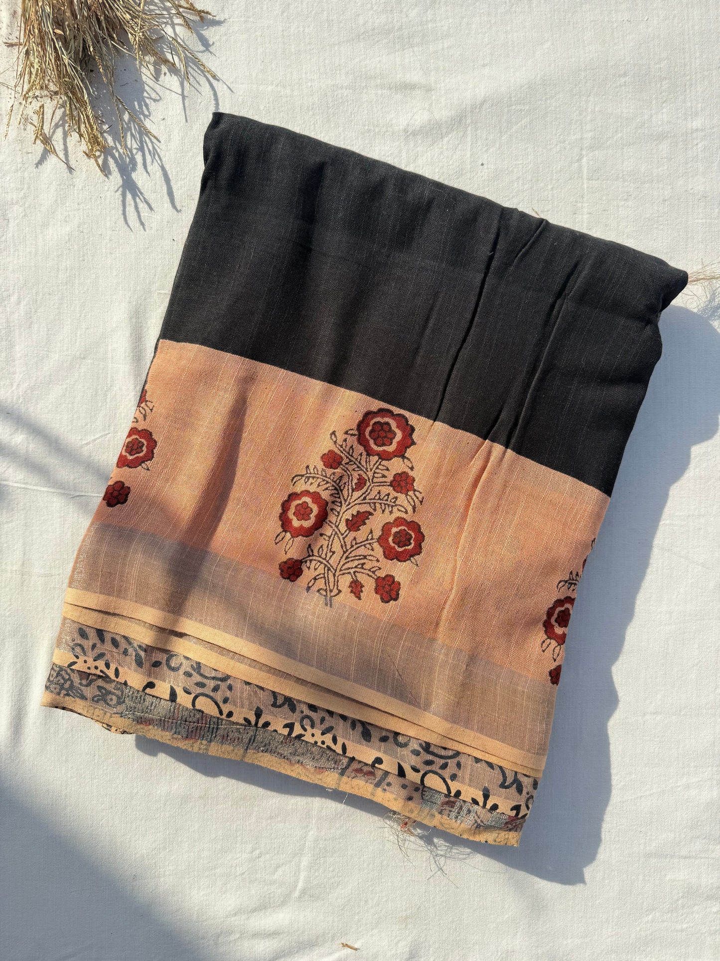 Carbon Border Saree