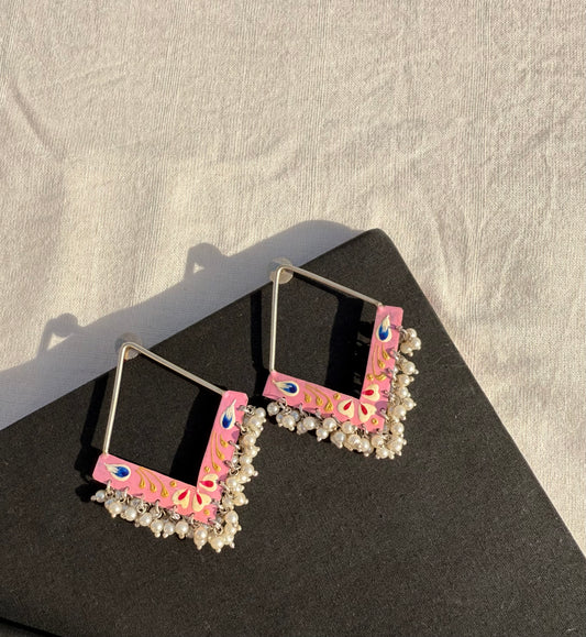 Blush Painted Earrings