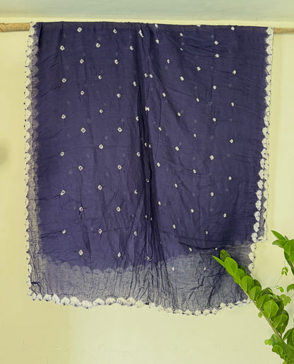Grey Bandhani Dupatta