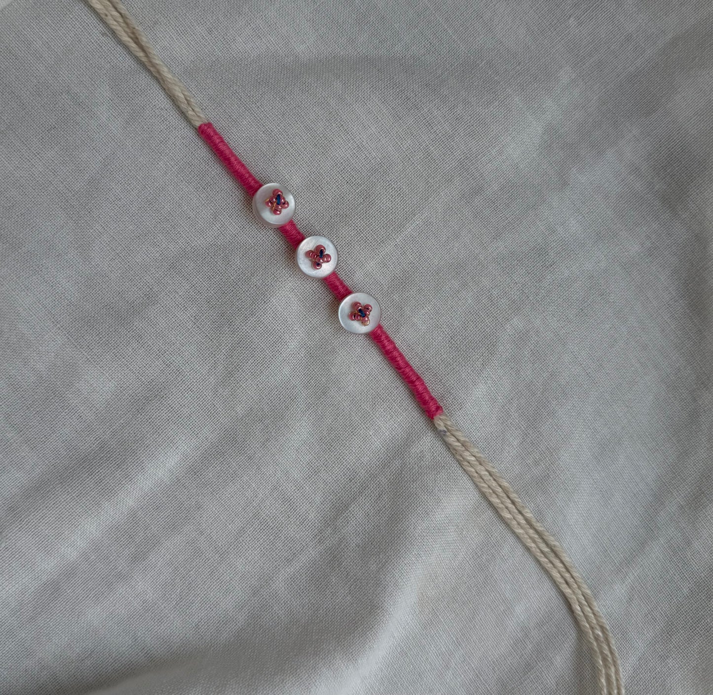 Pink Button Rakhi