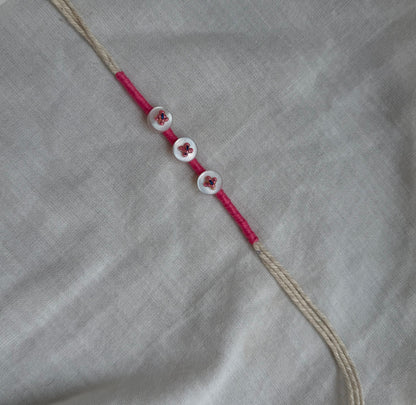 Pink Button Rakhi