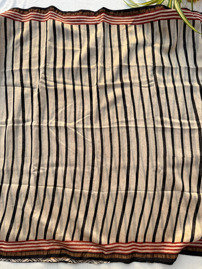 Retro Stripe Saree