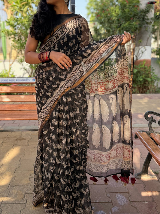 Black Bird Saree