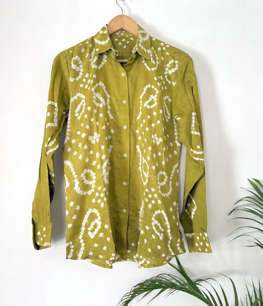 Lime Bandhani Shirt