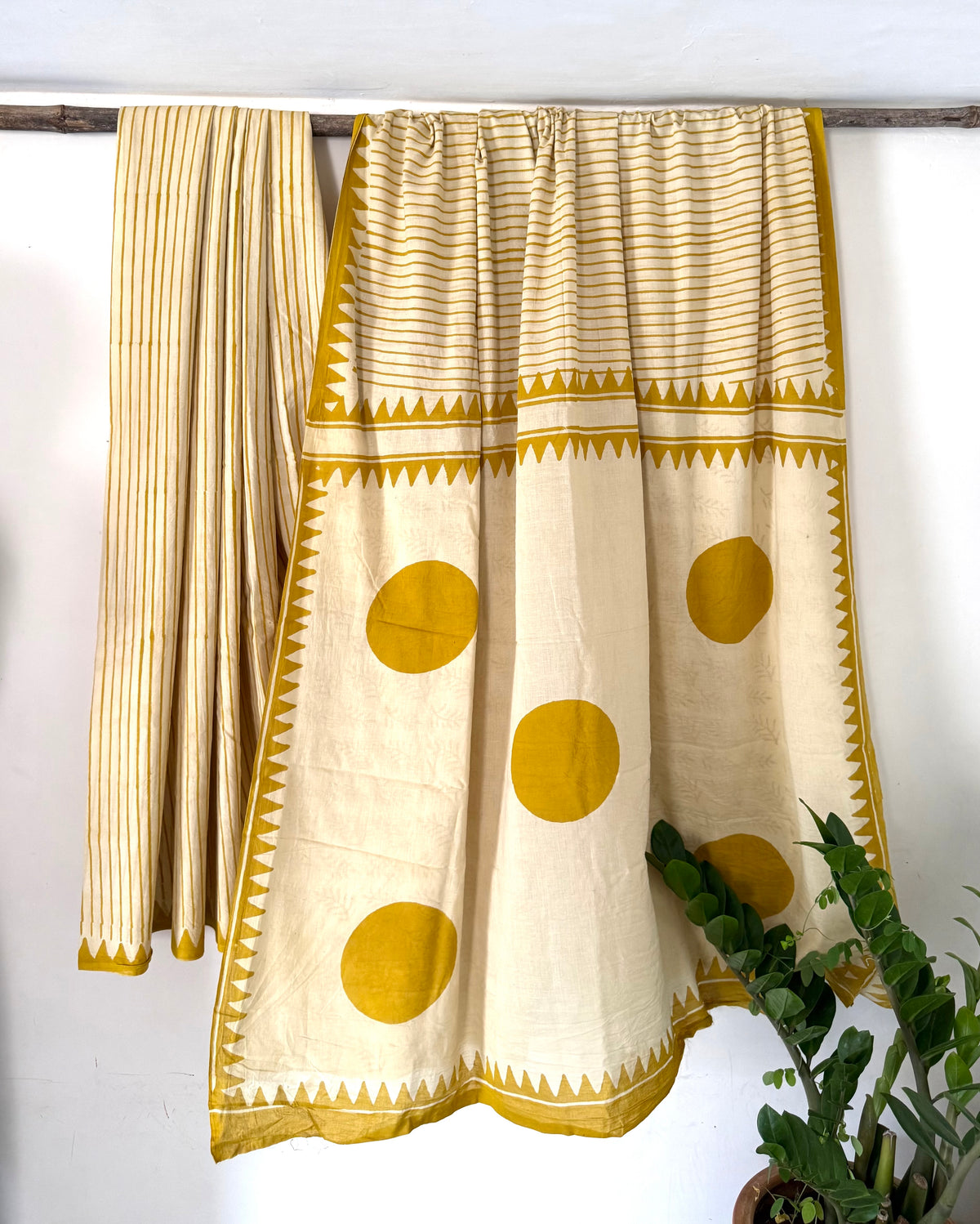 Beige Stripe Saree