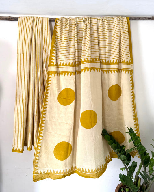 Beige Stripe Saree