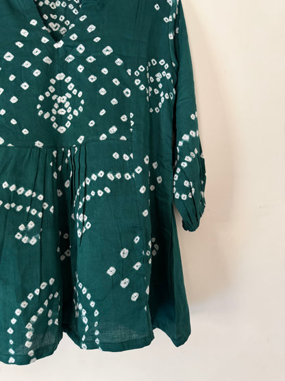 Moss Bandhani Top