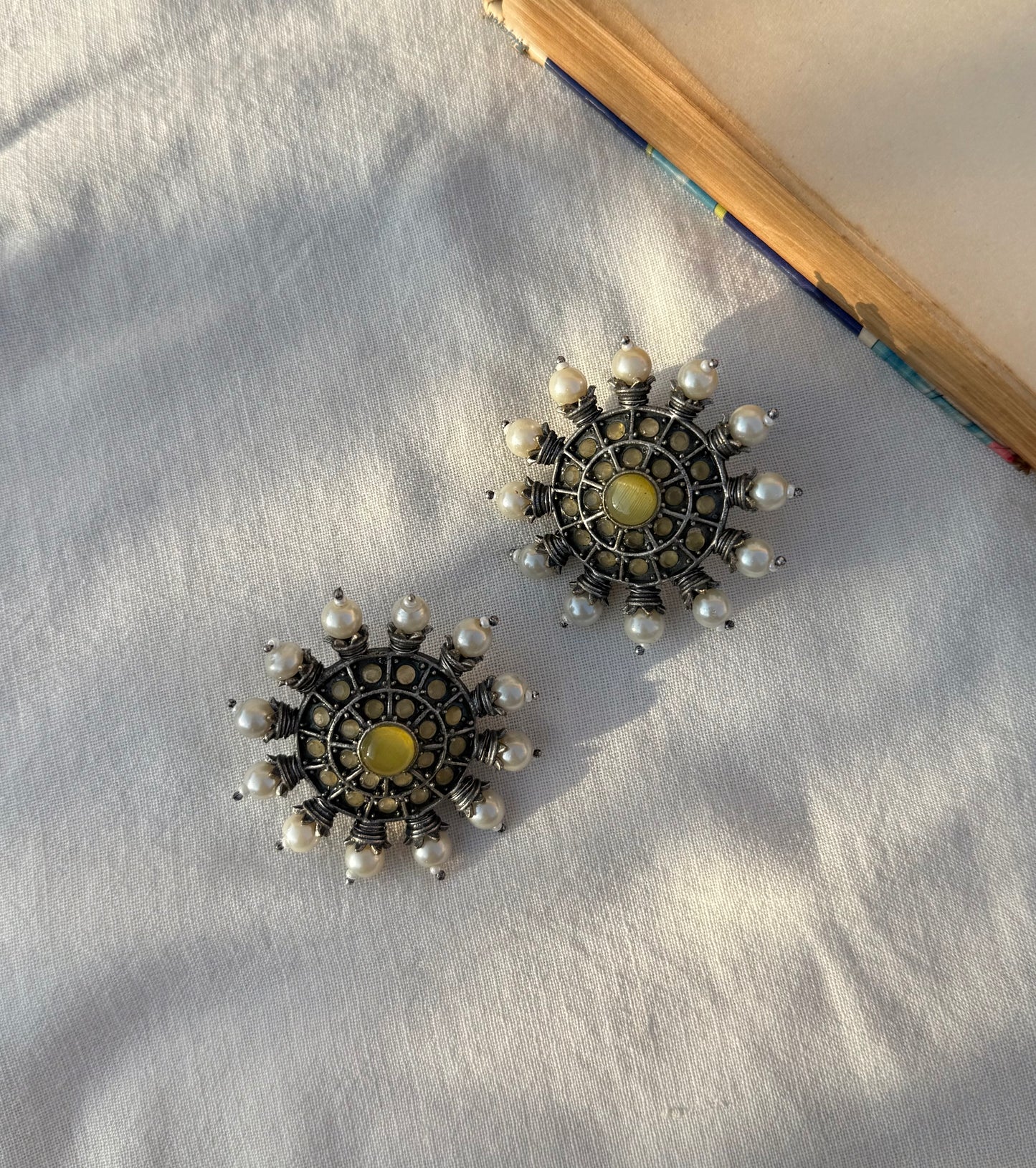 Star Amber Earrings