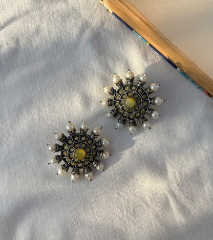 Star Amber Earrings