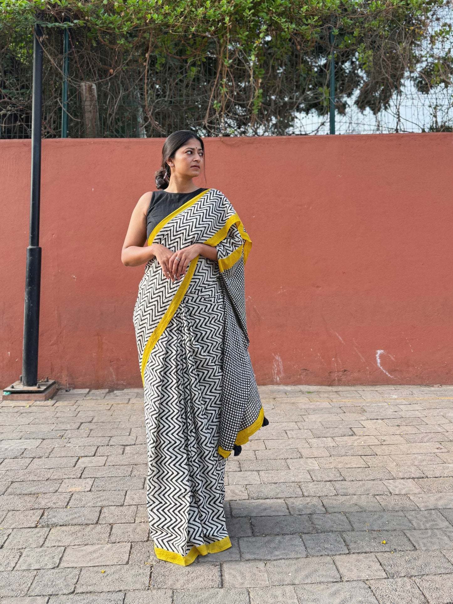 Black Graph Saree