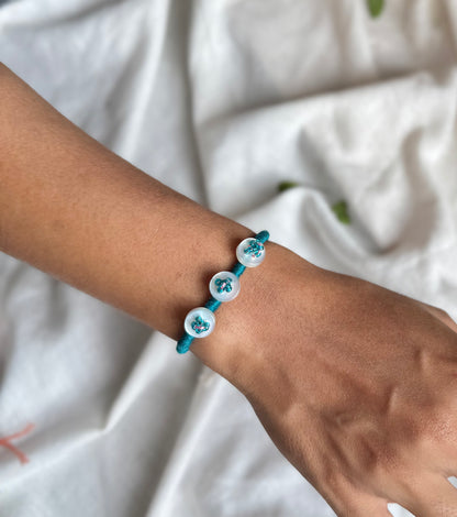 Teal Button Rakhi