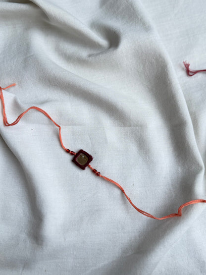 Maroon Mirror Rakhi
