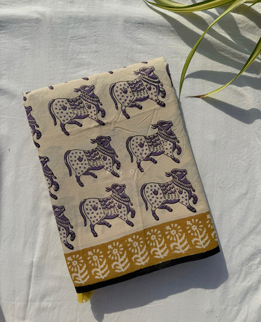 Pastel Nandi Saree