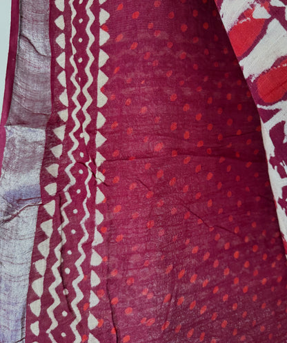 Brick Paisley Saree