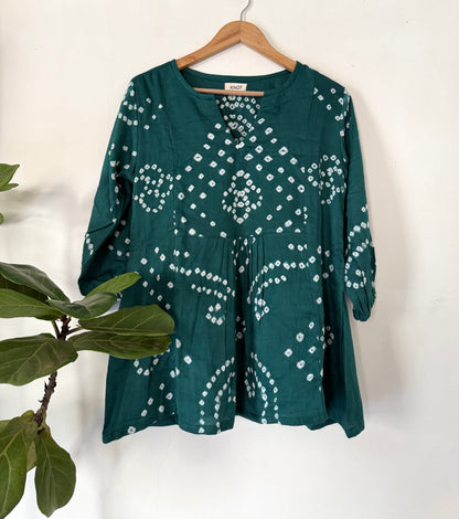 Moss Bandhani Top