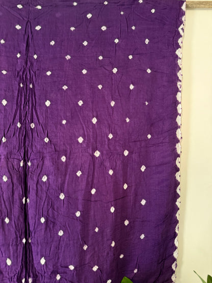 Purple Bandhani Dupatta