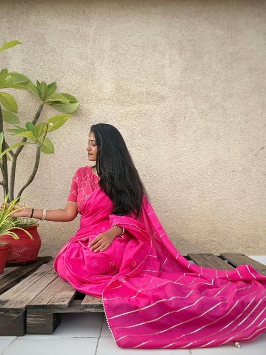 Rose Faluda Saree