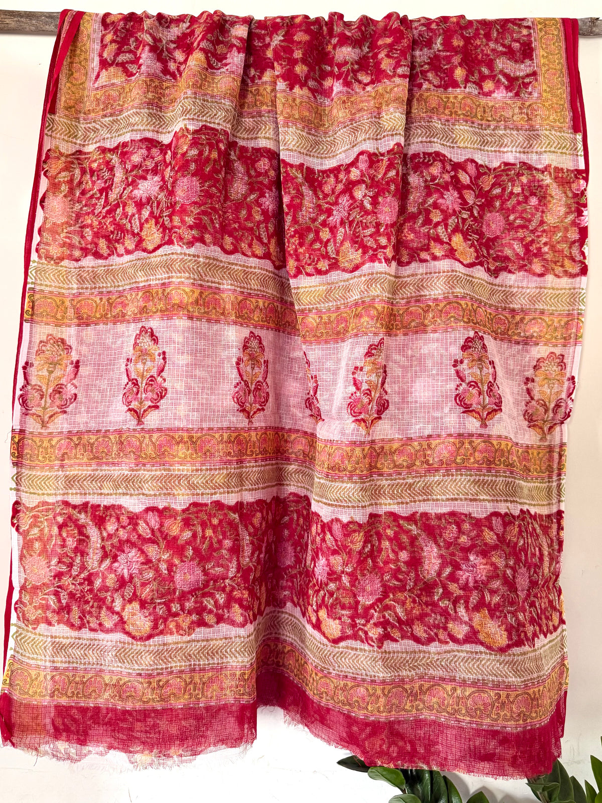 Crimson Flora Saree