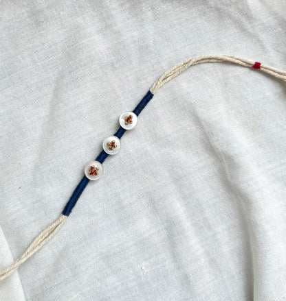 Navy Button Rakhi