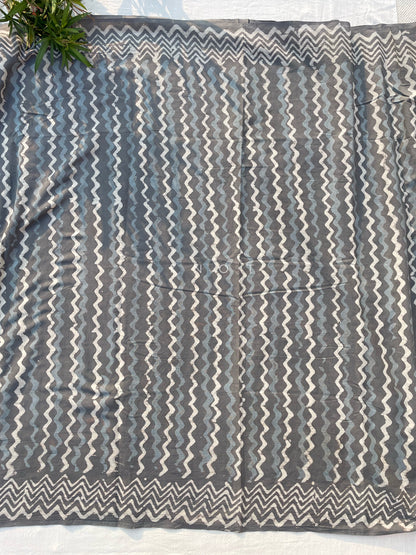 Grey Wave Saree