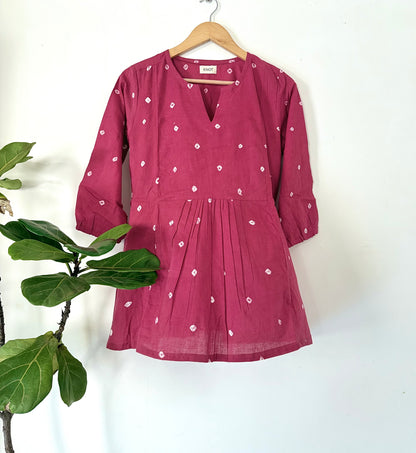 Dusty Bandhani Top