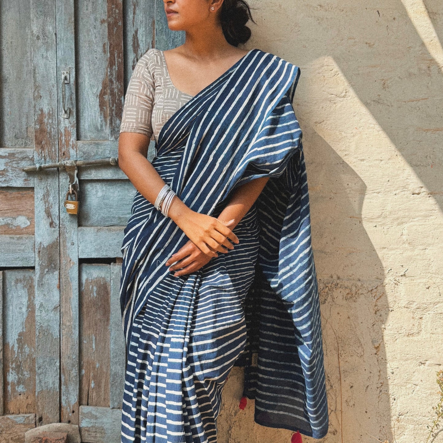 Dual Stripe Saree