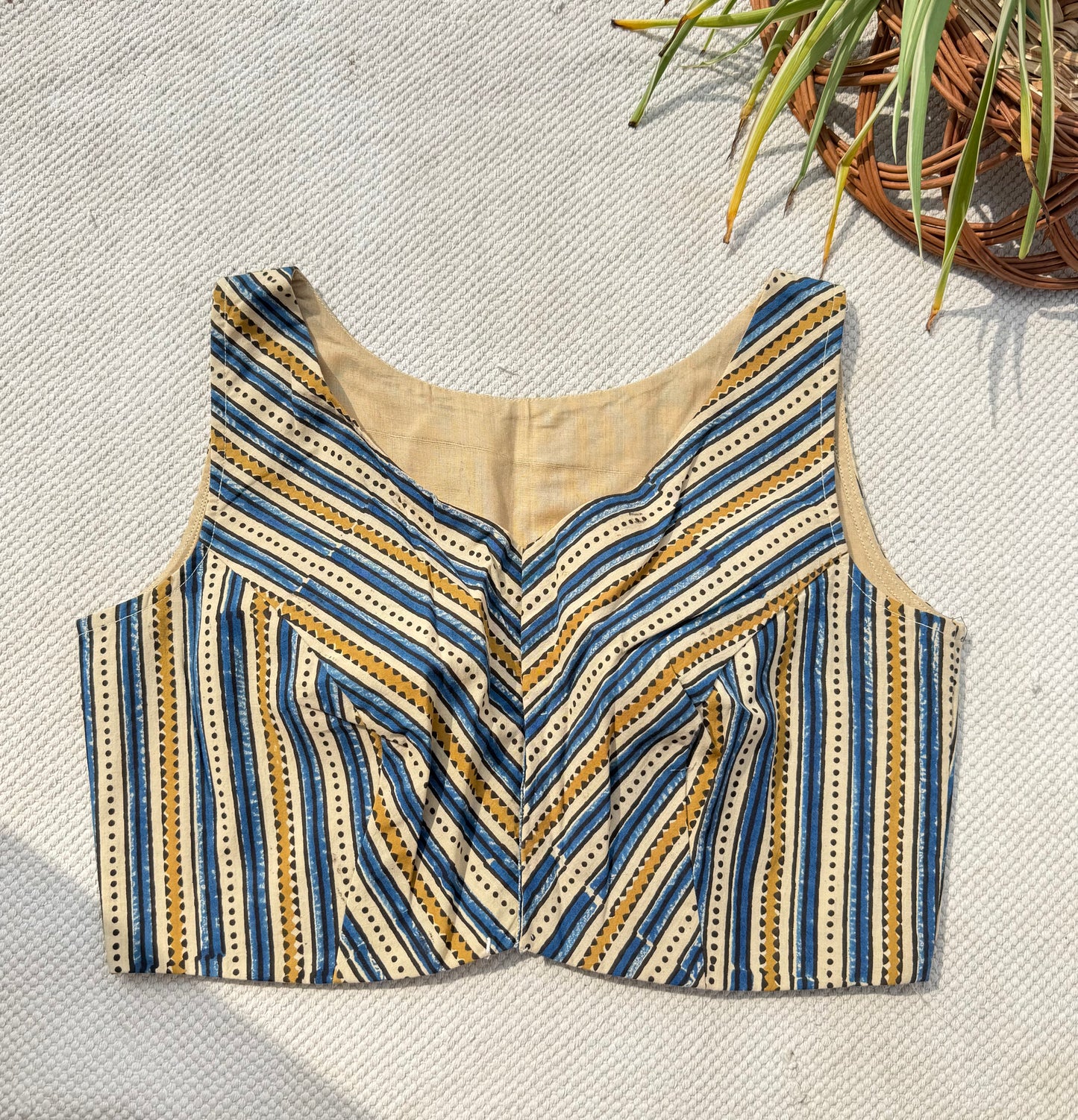 Ajrakh Stripe Blouse