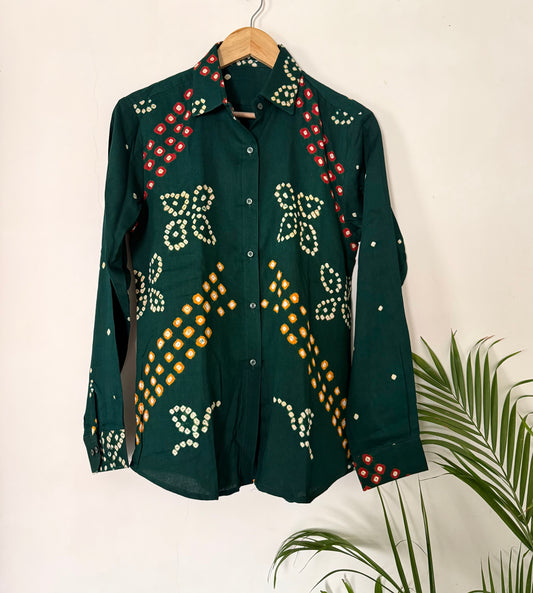 Emerald Bandhani Shirt