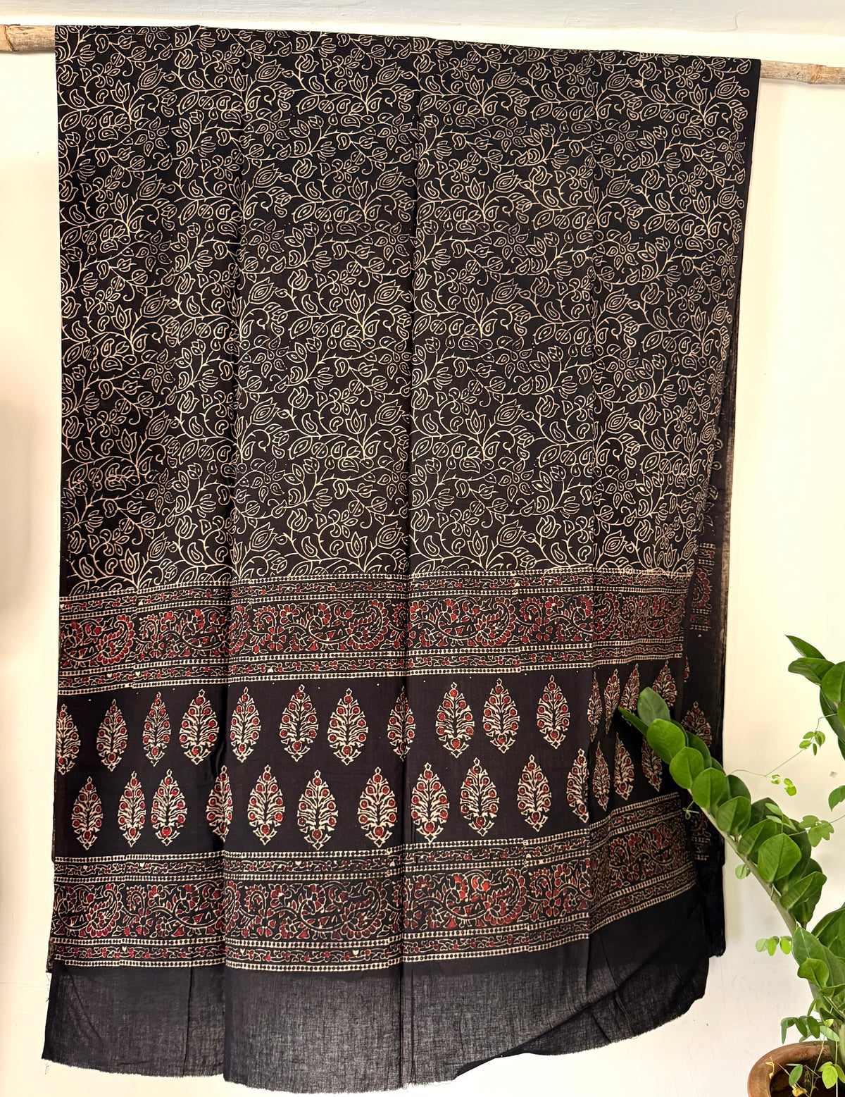 Black Ajrakh Dupatta