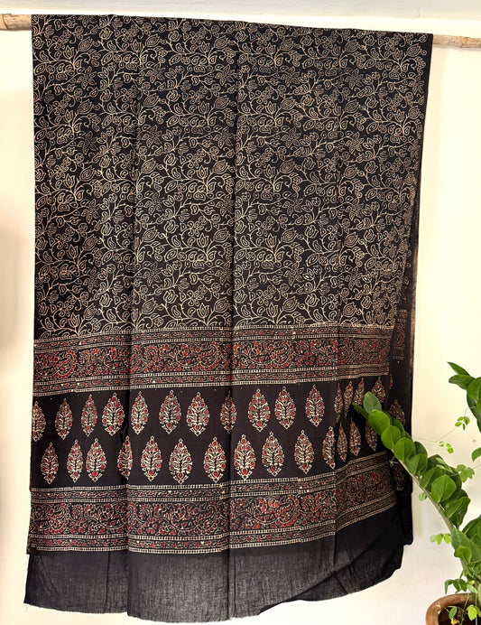 Black Ajrakh Dupatta