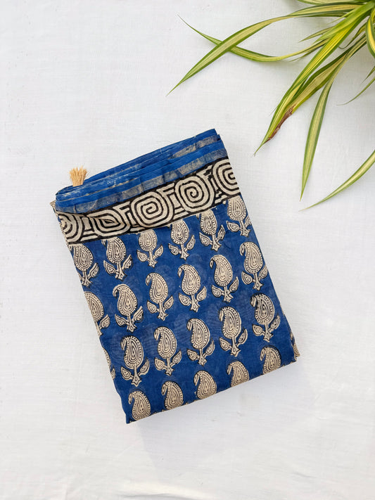 Carbon Paisley saree