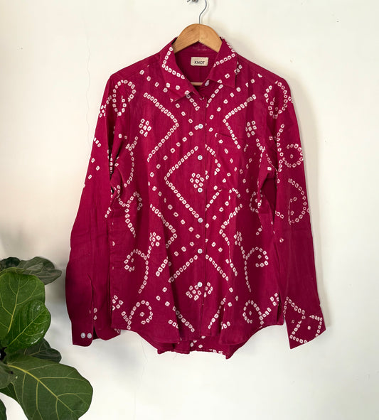 Cherry Bandhani Shirt