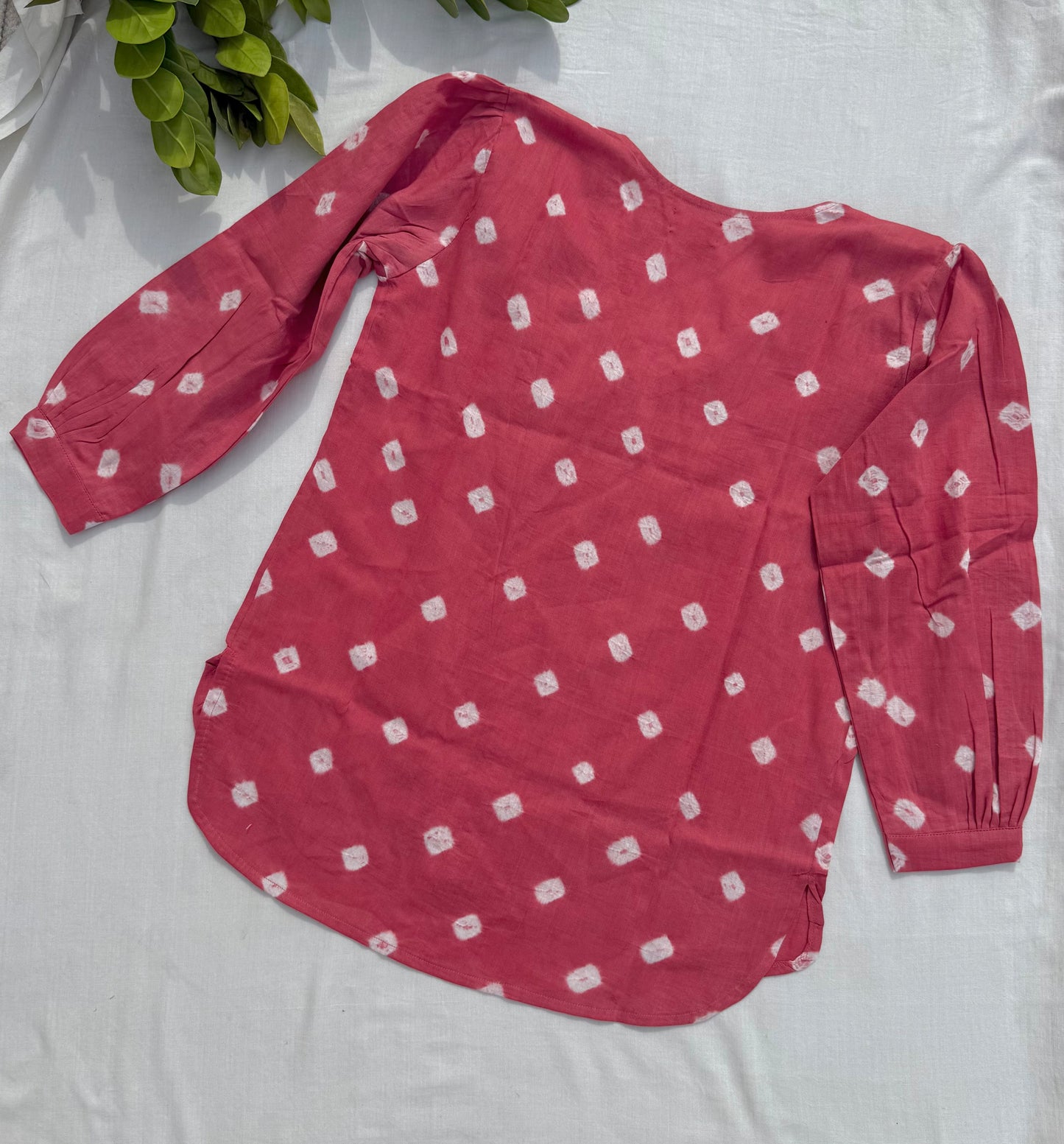 Coral Bandhani Top