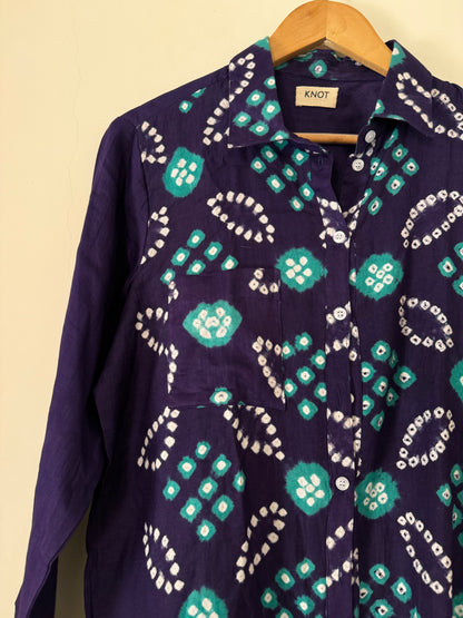 Navy Bandhani Shirt
