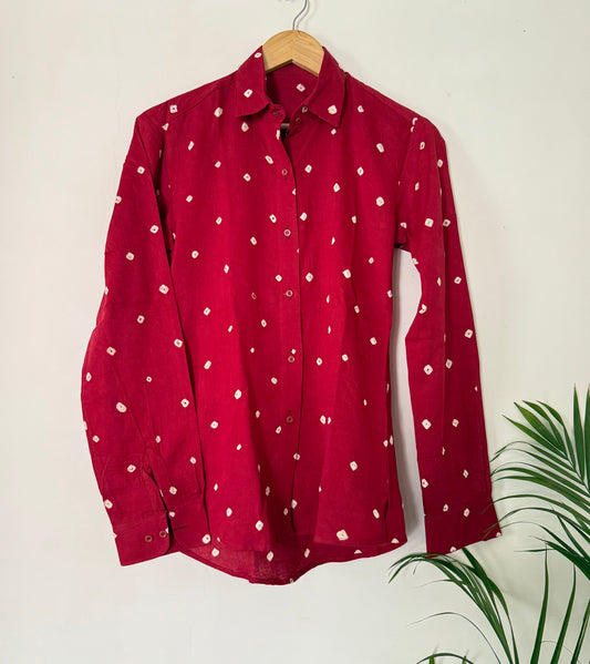 Red Bandhani Shirt