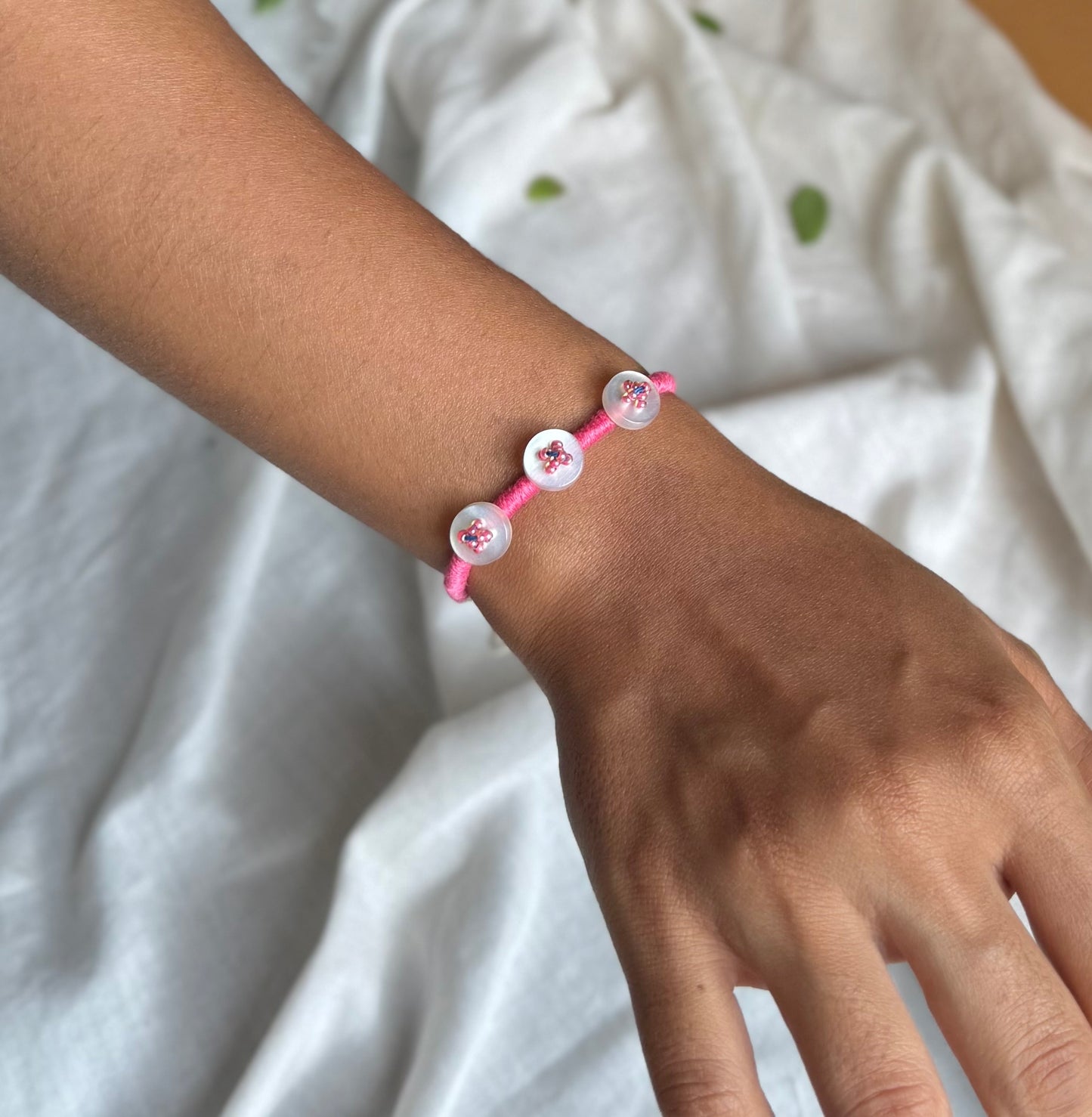 Pink Button Rakhi
