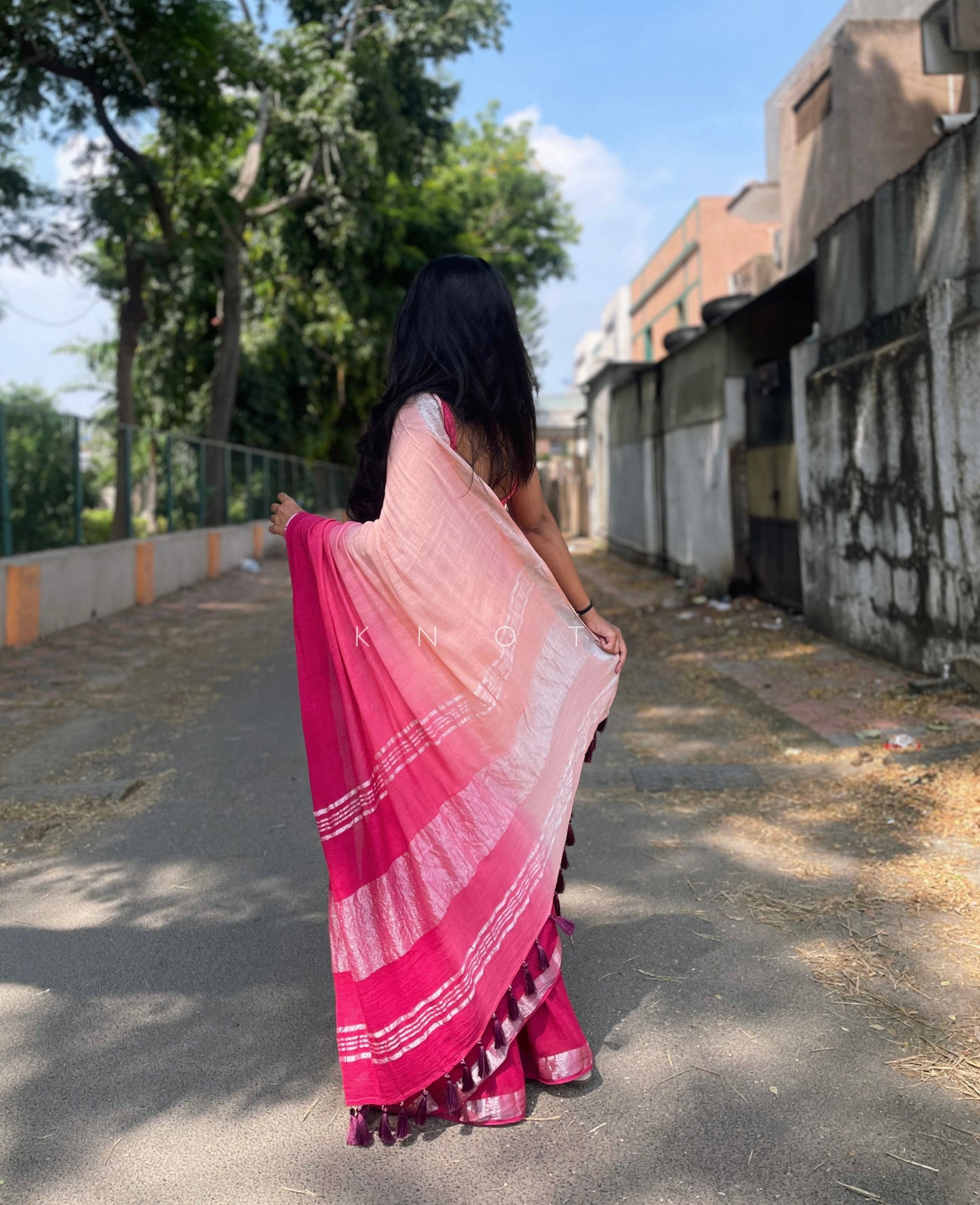 Flaming Plum Saree