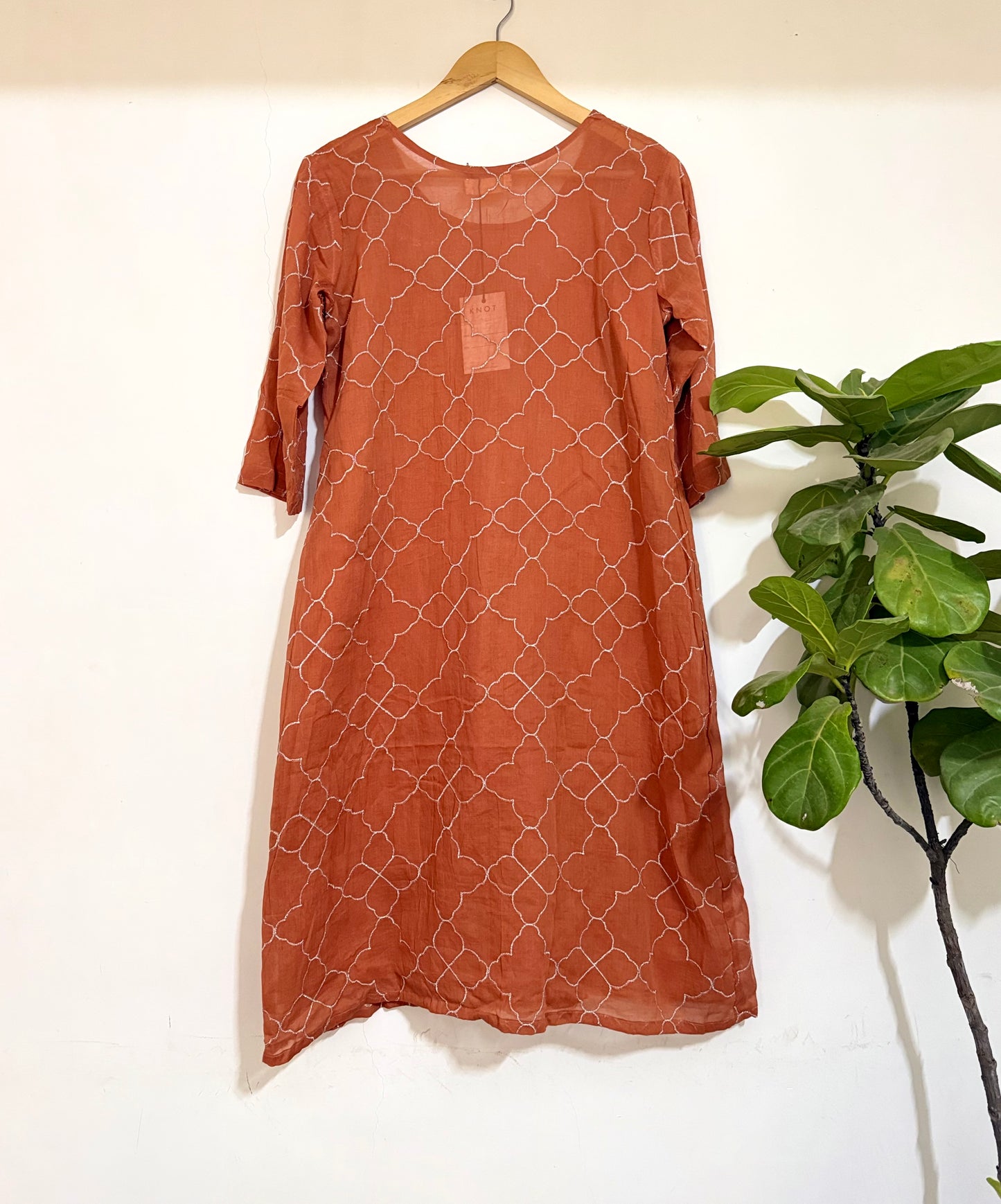 Rust Zari Kurta