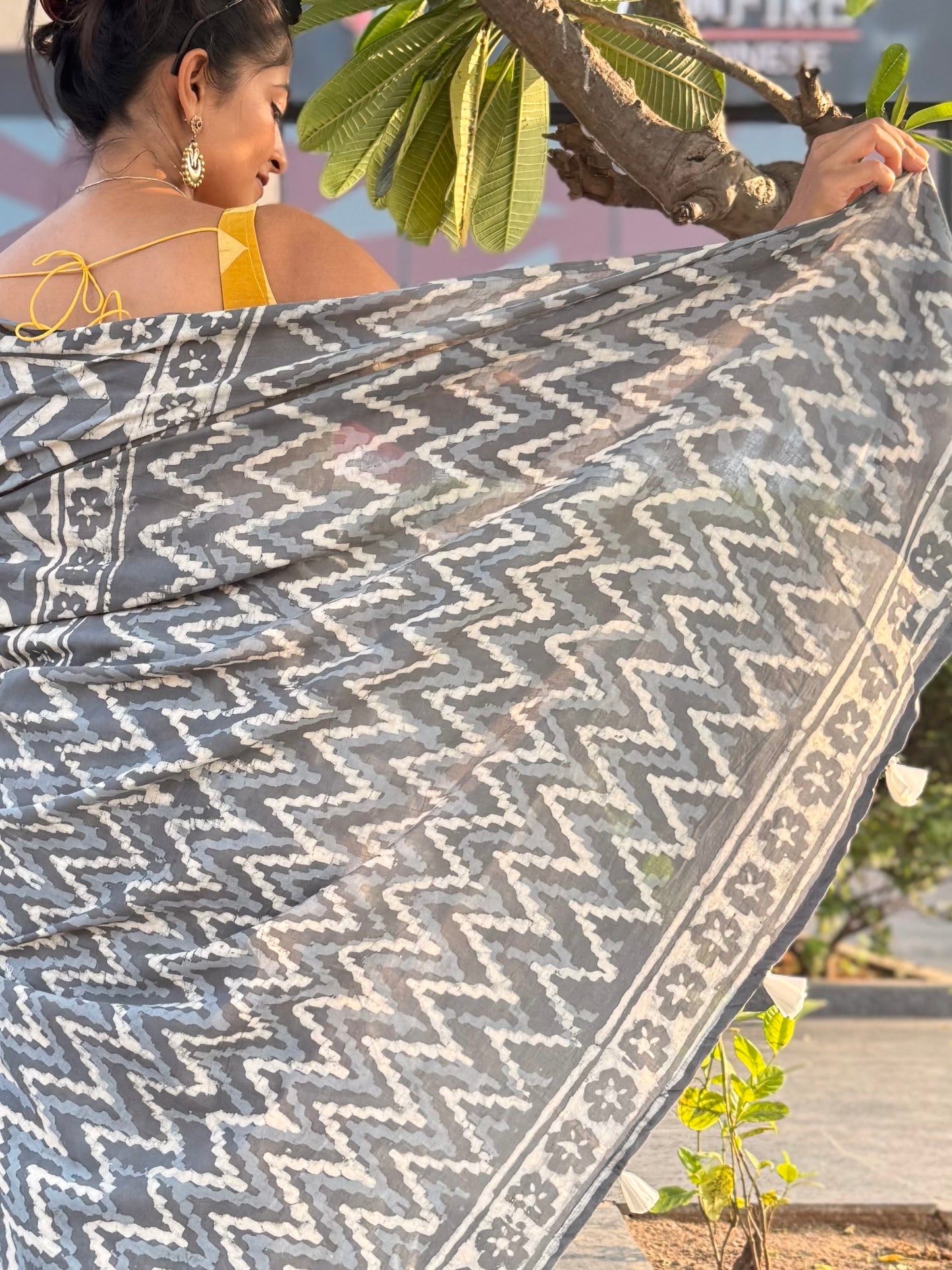 Grey Love Saree