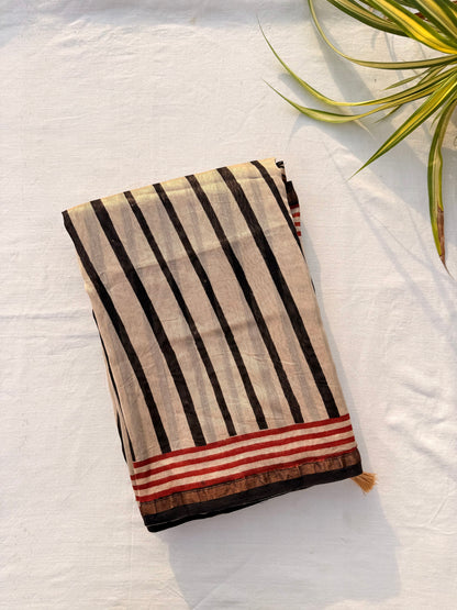 Retro Stripe Saree